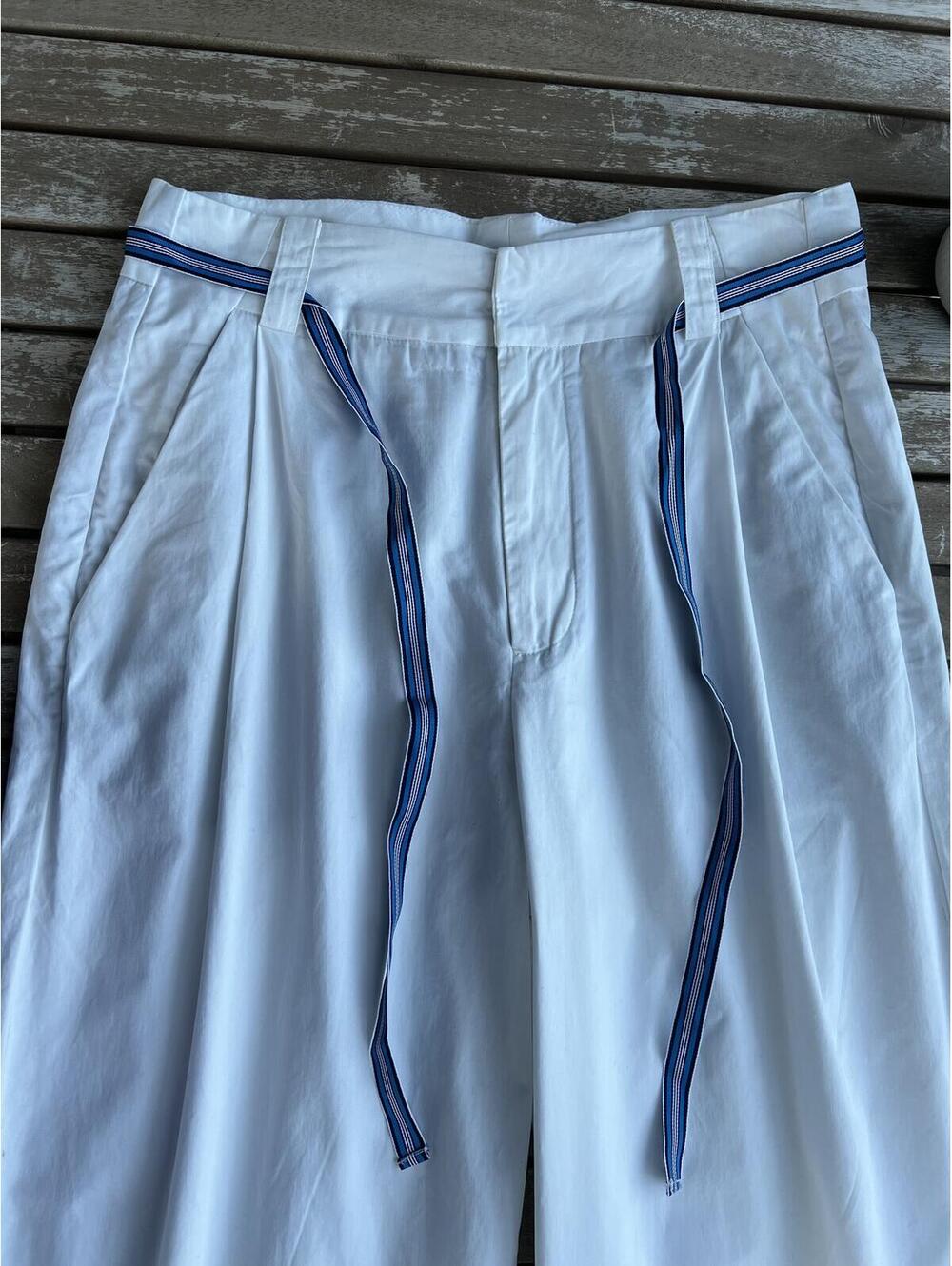 Free People Buckle Back Stripe Trousers - Picture 4 of 9